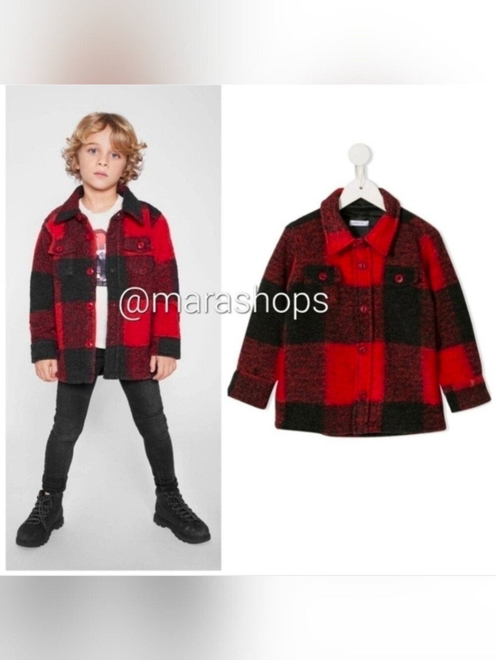 Anine Bing Kids Bobbi Flannel Jacket